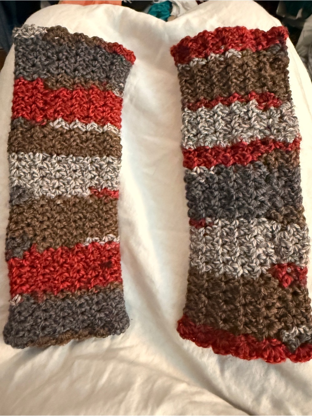 NEW - Handmade Crotched Wrist Warmers - Stylish and Cozy (no thumb hole)